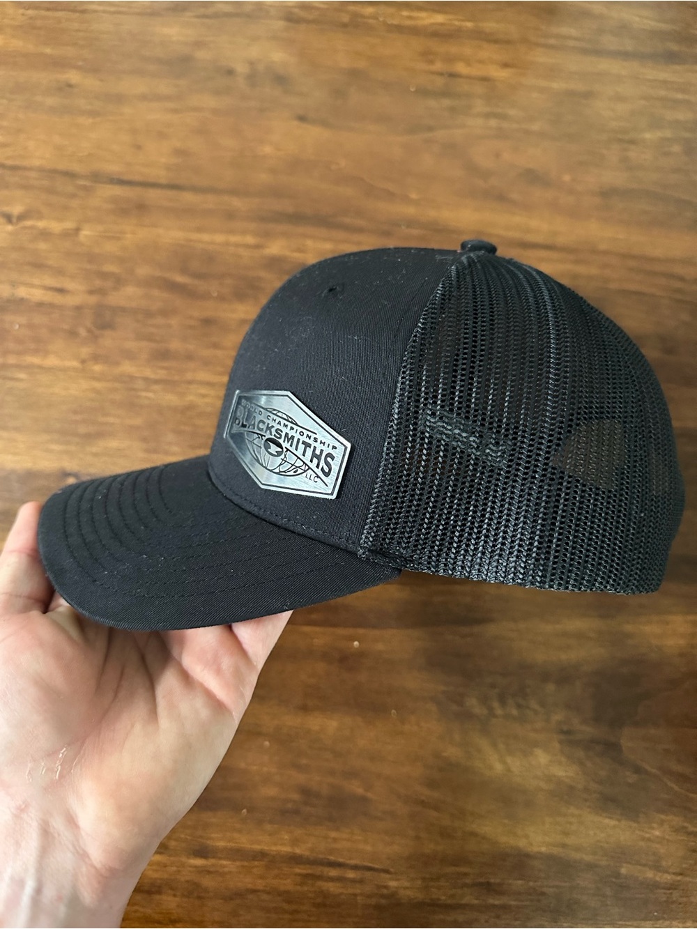 Black Kids Trucker Hat with Blacksmiths Patch - Richardson 112-youth